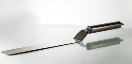 One pastry spatula on a white backgroundの写真素材