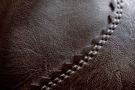 seam of leather の写真素材