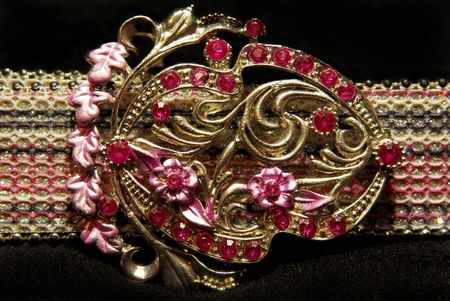 jeweled  pink belt macroの写真素材