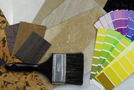 closeup of the home decoration repair planningの写真素材