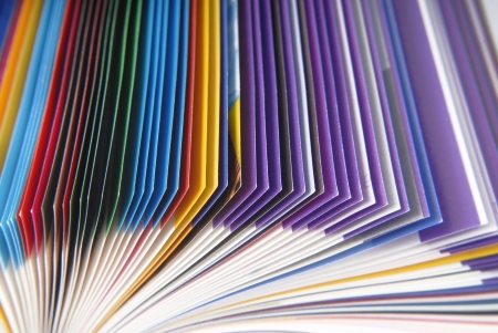 magazine paper texture macroの写真素材