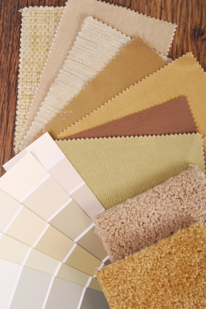 paint and material color choosing for interior decoration and improvementの写真素材