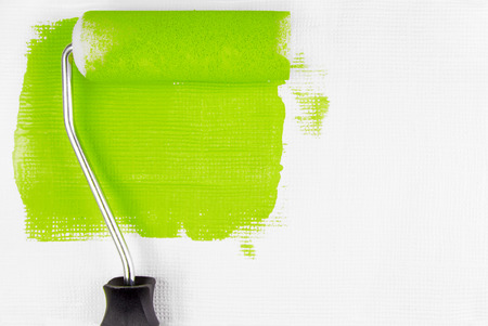   paint wall with paint roller