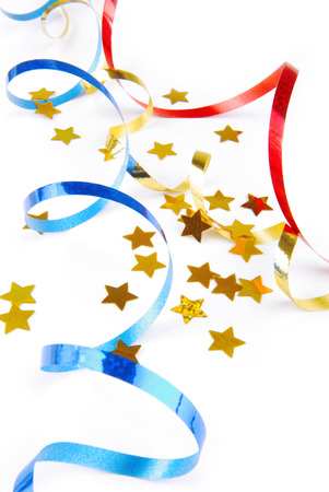 confetti isolated on whiteの写真素材