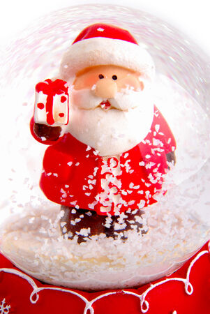christmas crystal ball with glitterの写真素材
