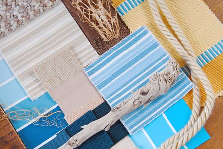 interior color design selection in marine concept style