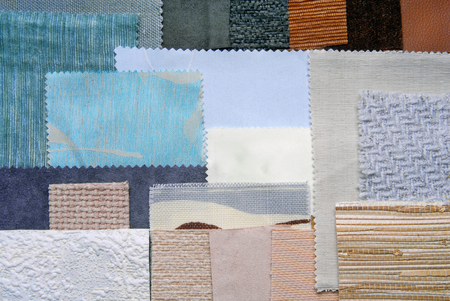 close up of the various fabric swatches