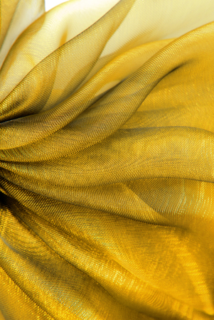 closeup of the wavy organza fabricの写真素材