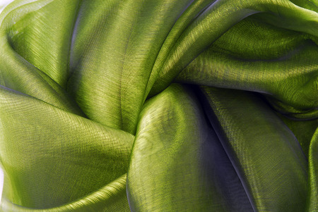 closeup of the wavy organza fabricの写真素材