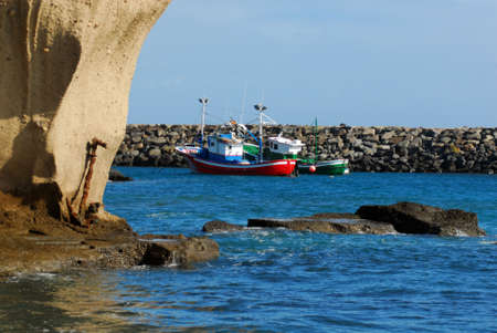 close up of boat on the coast in oceanの写真素材