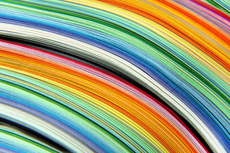 close up of the rainbow paper textured bakgroundの写真素材