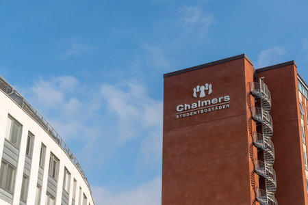 Chalmers University student apartment building in and brand logo