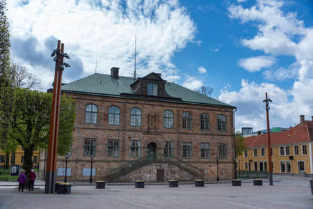 Jonkoping, Sweden - May 2020: The Gota Court of Appeal Builing and Old Town hall in Jonkoping City, Sweden.のeditorial素材