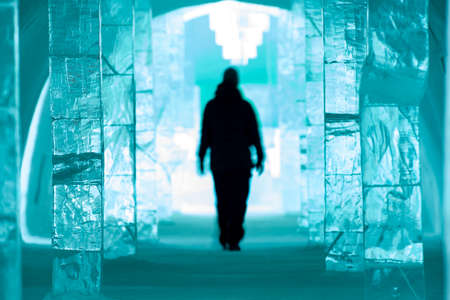 Jukkasjarvi, Sweden - April 2020: Icehotel in Jukkasjarvi beautiful art suite and individual themed accommodation near Kiruna in Swedish Lapland.のeditorial素材