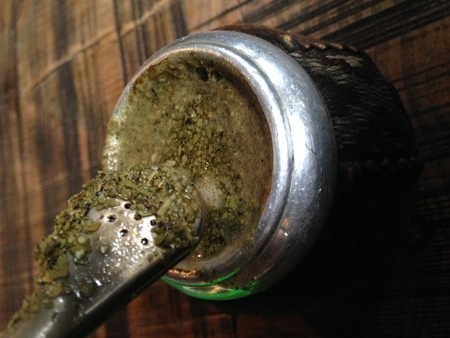 Mate tea cup in close up