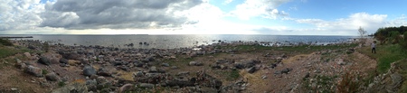 Panorama of beach at Lahemaa National Park in Estonia