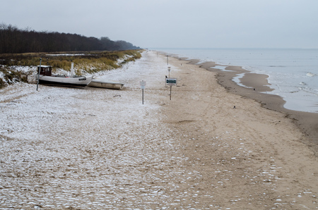 Beach view at Koserow at the beginning of winter, Germany.の写真素材