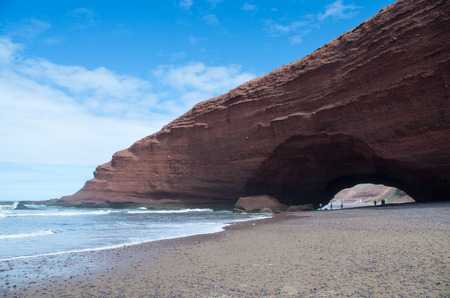 Legzira rock formation during day time.の写真素材