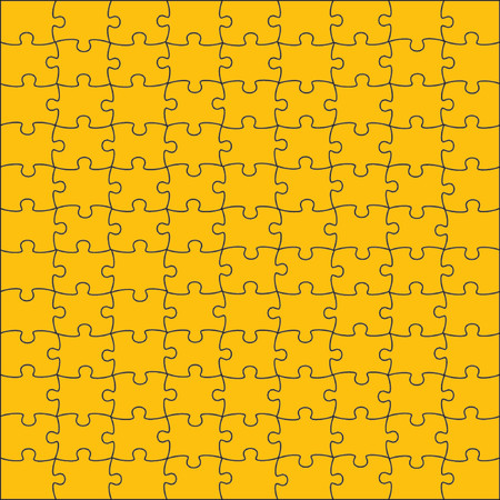 Fully editable Jigsaw Puzzle easy to paste any image insideのイラスト素材