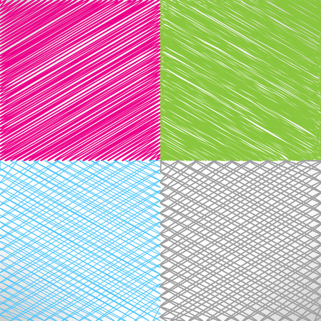 Set of pencil and marker hatching backgroundのイラスト素材
