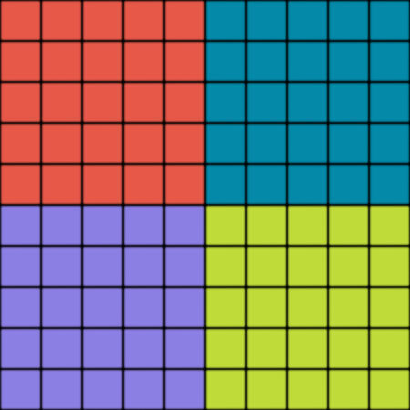 Squares with blurred borders modern seamless pattern. Colorful rectangles simple background. Vector...
