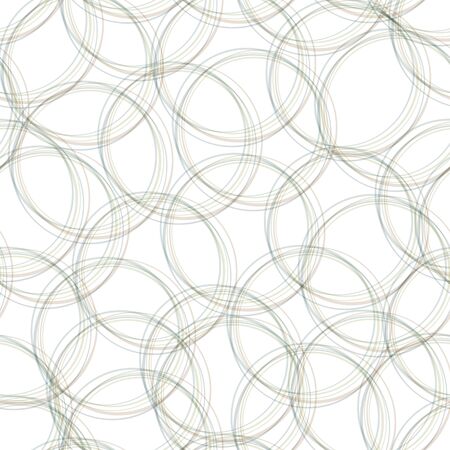 Gray overlapping  circles seamless pattern. Light circles simple background. Vector illustrationのイラスト素材