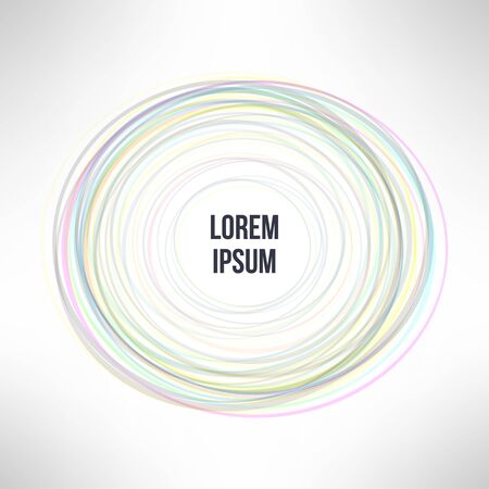 Abstract pen drawn circles symbol with copy space. Suitable for web banners and other text frame elements. Vector illustrationのイラスト素材