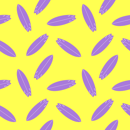 Vector surfboards seamless pattern in modern flat design. Surfing board background.のイラスト素材