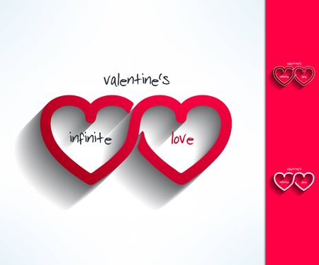 Set of vector valentines infinite love signs made in modern flat design. Loving couple concept. Love and romance design element.のイラスト素材