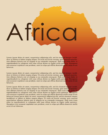 Vector africa map. Abstract map of Africa in vector format. African border and country name.のイラスト素材