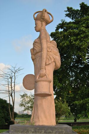Nigerian Statue at Nigerian National Theatreの写真素材