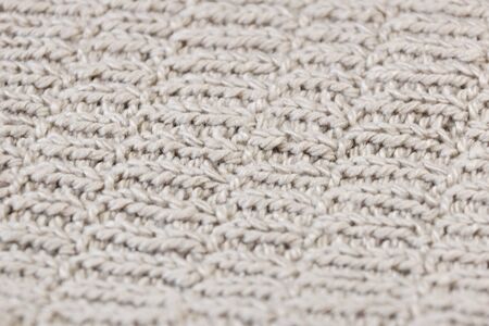 hand-knit texture white wool sweater