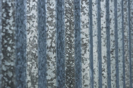 metal profile texture background profiled spotted silver grey for fence and fencingの写真素材
