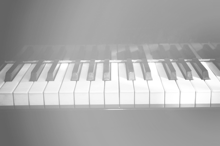 musical instrument keys of the old piano. Concert equipment. Abstract musical background.の写真素材