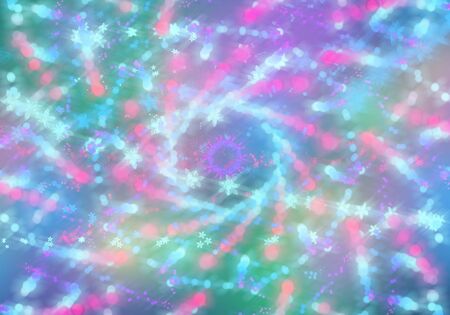 abstract holiday background lines spots stars geometry purple green blue for designの写真素材