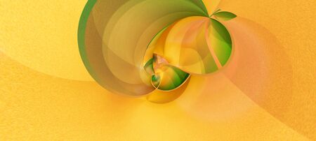 abstract fresh modern background vegetable shapes Apple fruit leaves yellow green color. great...