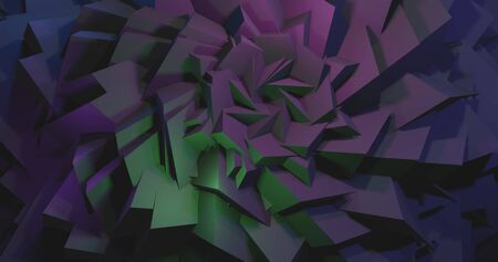 abstract background composition flower low poly 3D illustration dark background simple design