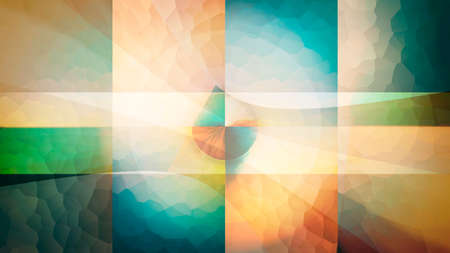 beautiful abstract background lines geometry mosaic warm beige orange green pastel colorsの写真素材