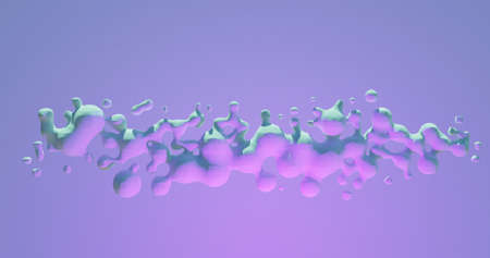 3d render purple pink abstract background flowing liquid drops for design, simple modern design backgroundの写真素材
