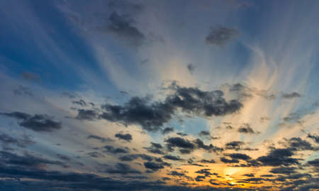 sky sunset clouds, natural dramatic sky