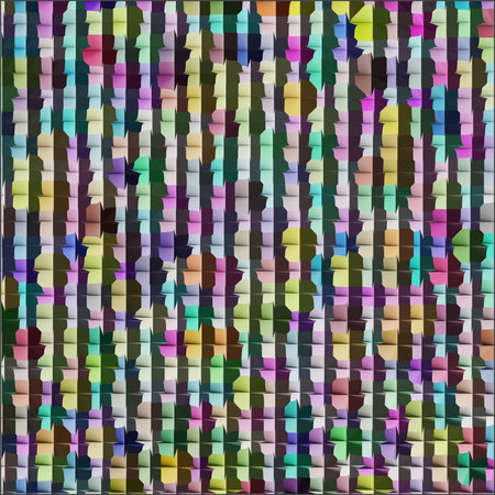 abstract background iridescent multicolor modern design. pictogram painted pixel rectangle lovely decorative creative sign. unreal digital. 3d renderingの写真素材
