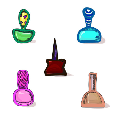 set of five icons women stuffのイラスト素材