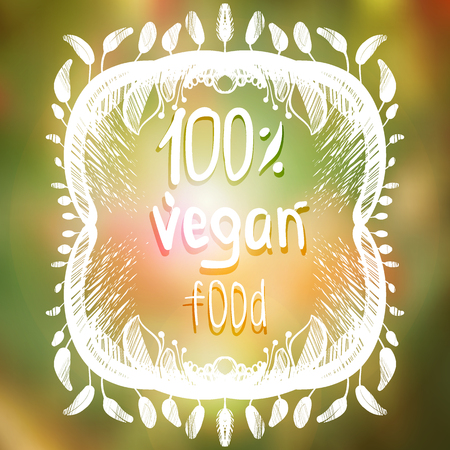 Vector label for  vegan designのイラスト素材