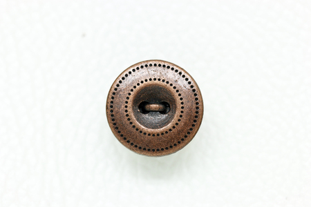 Round Metal Jeans Button in vintage style, Lotus Flower