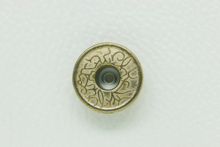 Round Metal Jeans Button in vintage styleの写真素材