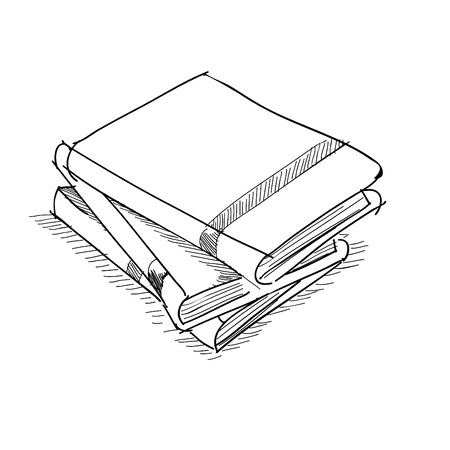 vector sketch drawing book illustrationのイラスト素材