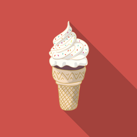 vector illustration flat icon ice creamのイラスト素材