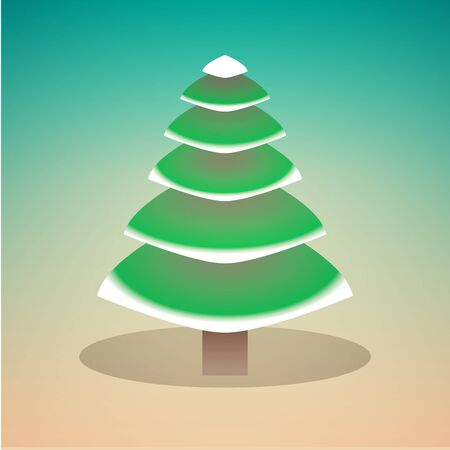 vector illustration of pine tree setのイラスト素材