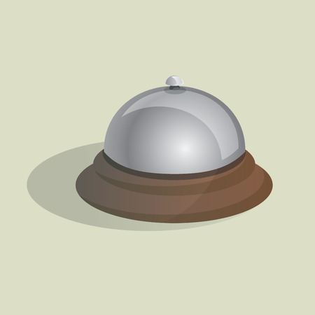 vector drawing Chrome Reception bellのイラスト素材