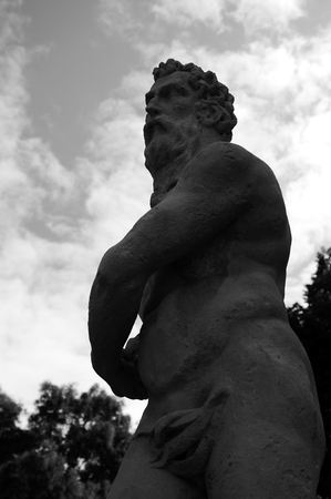 Close-up of the statue of the greek-roman god Zeus in Este, Padua, Veneto region, Italy